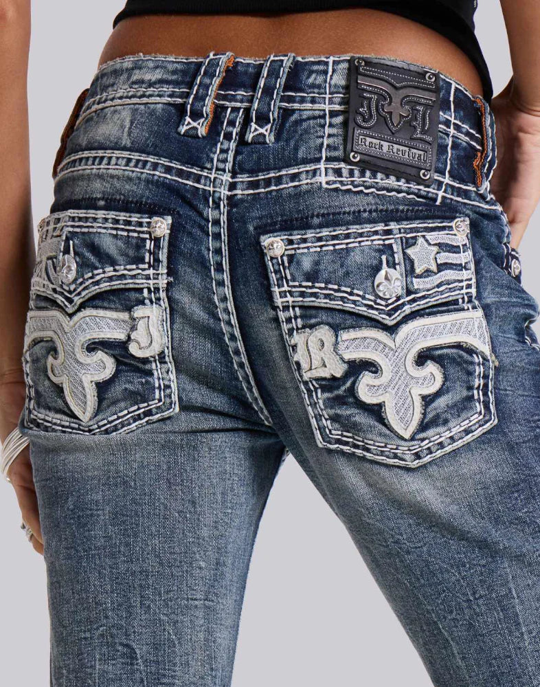 BOOTCUT DENIM JEANS DARK WASH